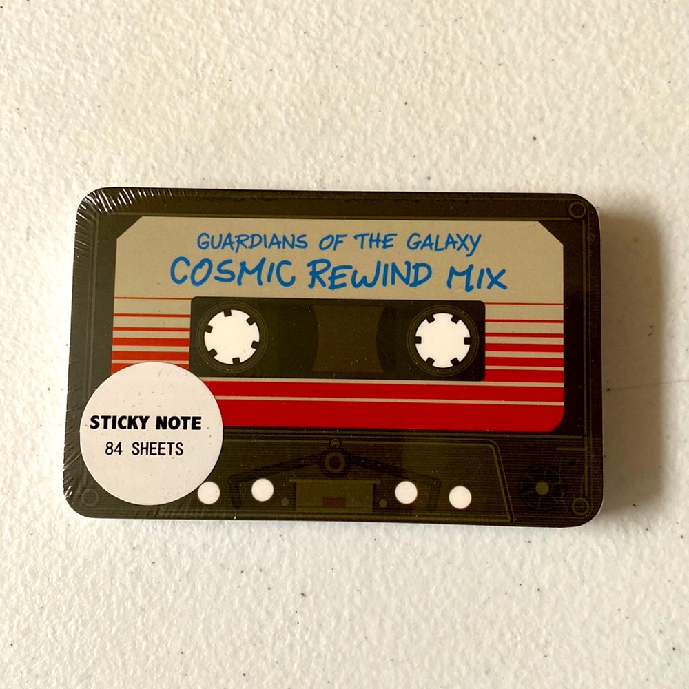 New Guardians of the Galaxy Cosmic Rewind Mix sticky note pad